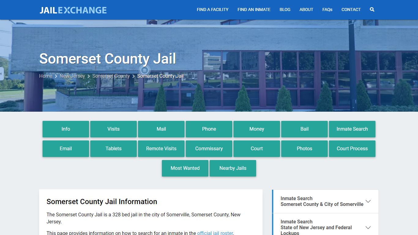 Somerset County Jail, NJ Inmate Search, Information